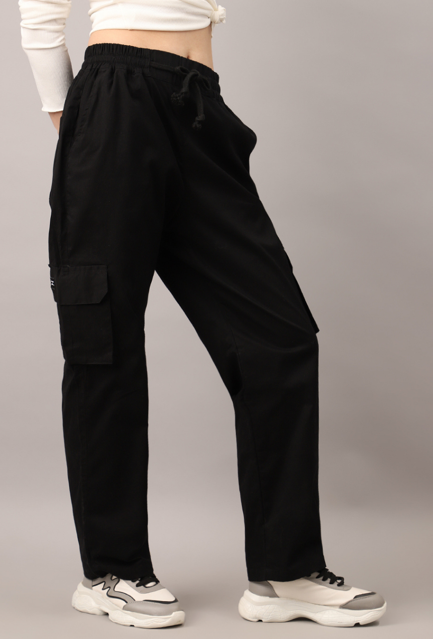 Black Cargo Baggy Pant