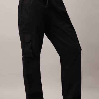 Black Cargo Parachute Pant - Unisex Comfy Pant