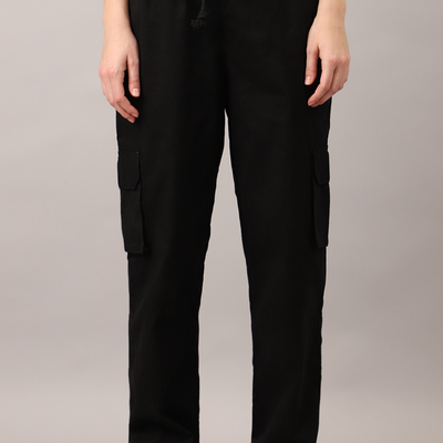 Black Cargo Parachute Pant - Unisex Comfy Pant