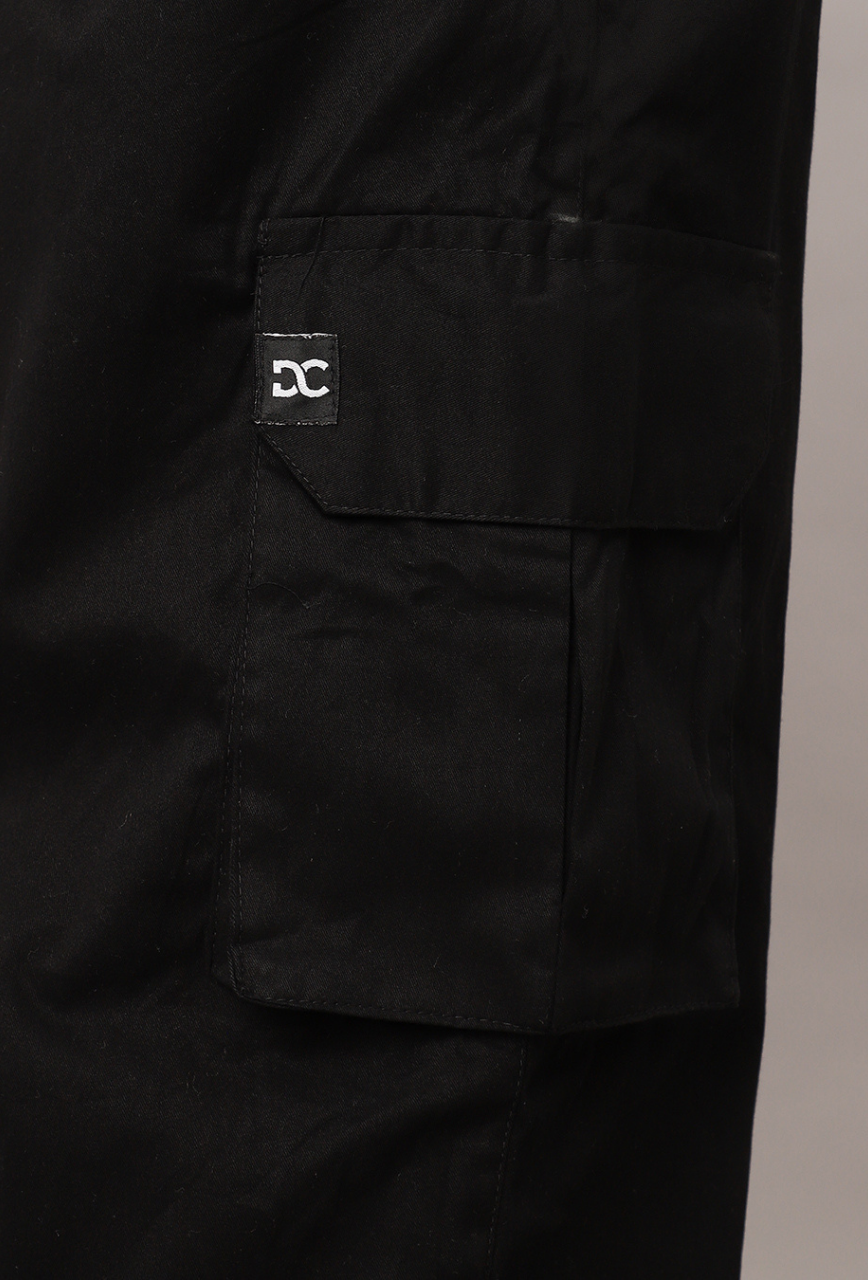 Black Cargo Parachute Pant