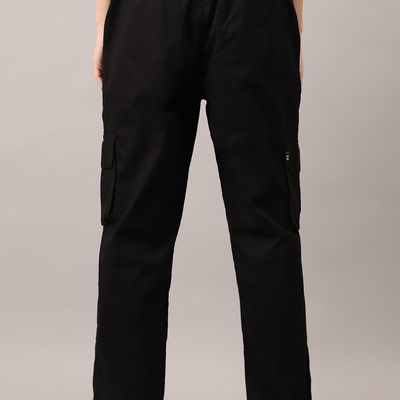 Black Cargo Parachute Pant - Unisex Comfy Pant