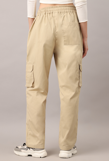 Sand Beige Cargo Baggy Pant