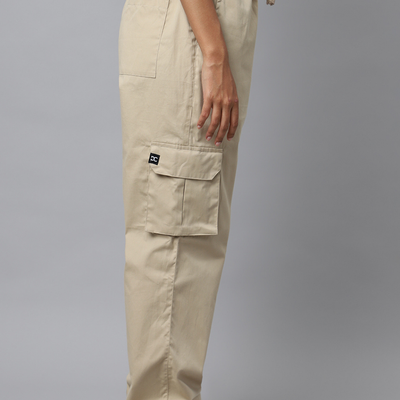 Sand Beige Cargo Parachute Pant - Unisex Comfy Pant