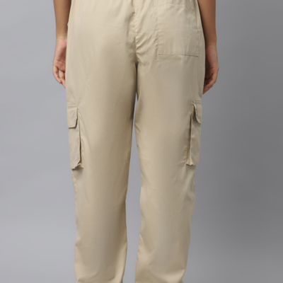 Sand Beige Cargo Parachute Pant - Unisex Comfy Pant