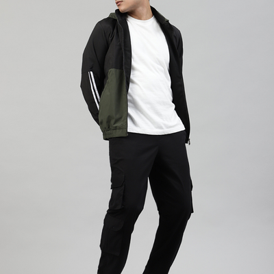 Black 3 Cargo Pocket Baggy Pant