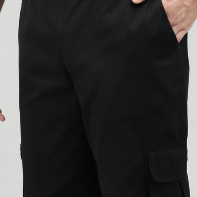 Black 3 Cargo Pocket Baggy Pant