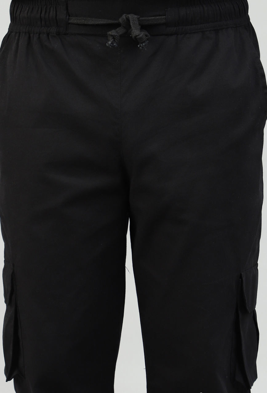 Black 3 Cargo Pocket Baggy Pant