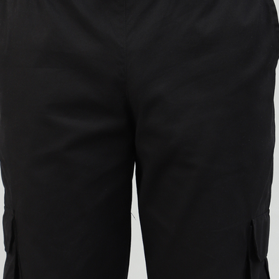 Black 3 Cargo Pocket Baggy Pant