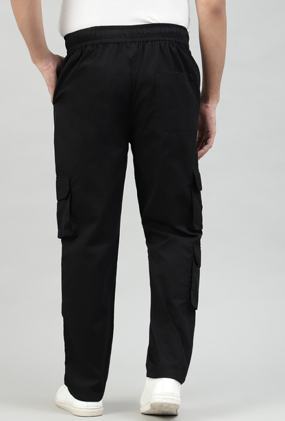 Black 3 Cargo Pocket Baggy Pant