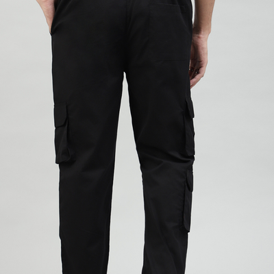 Black 3 Cargo Pocket Baggy Pant