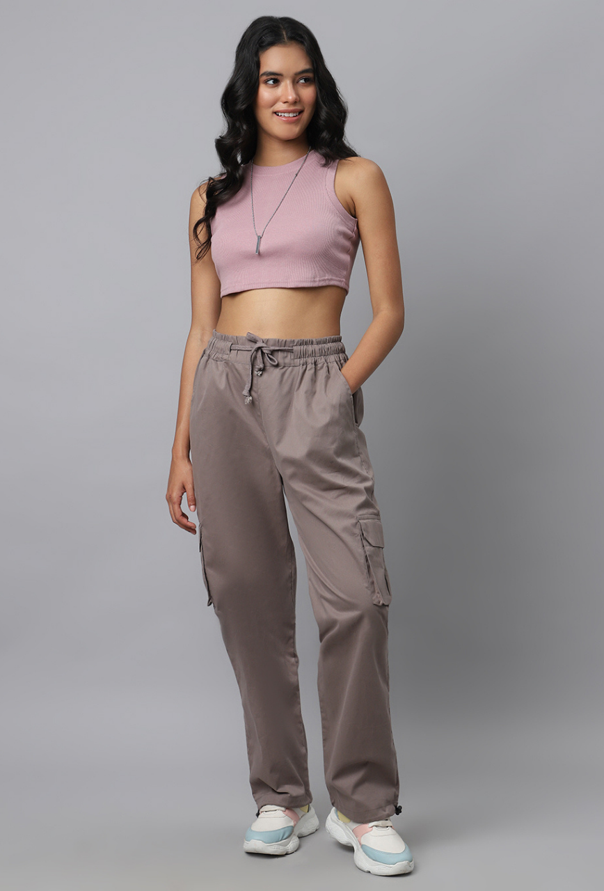 Olive Cargo Parachute Pant