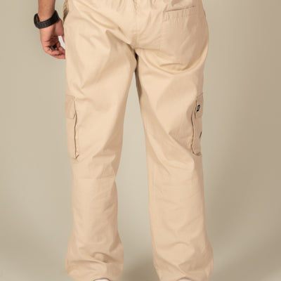 Beige Cargo Parachute Pant - Unisex Comfy Pant