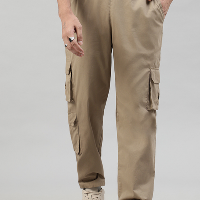 Latte Brown 3 Cargo Pocket Baggy Pant