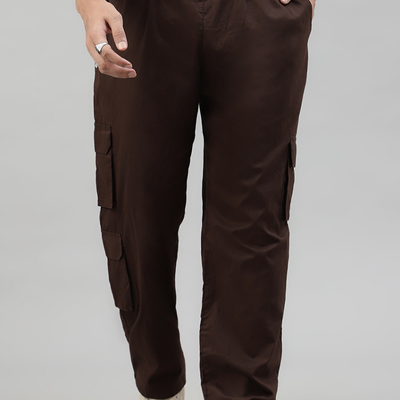 Mocha 3 Cargo Pocket Baggy Pant