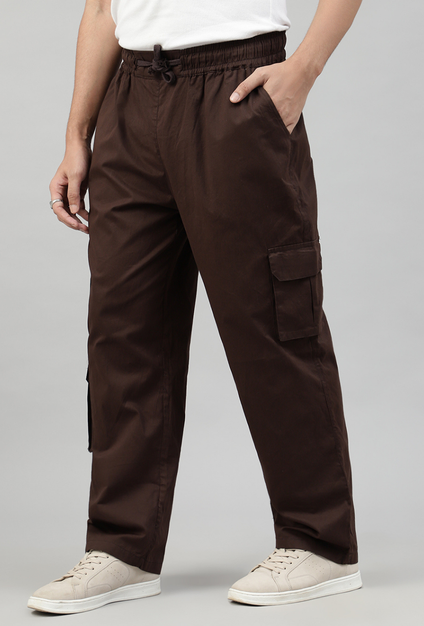 Mocha 3 Cargo Pocket Baggy Pant