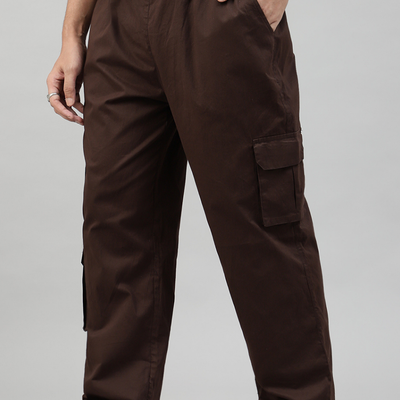 Mocha 3 Cargo Pocket Baggy Pant