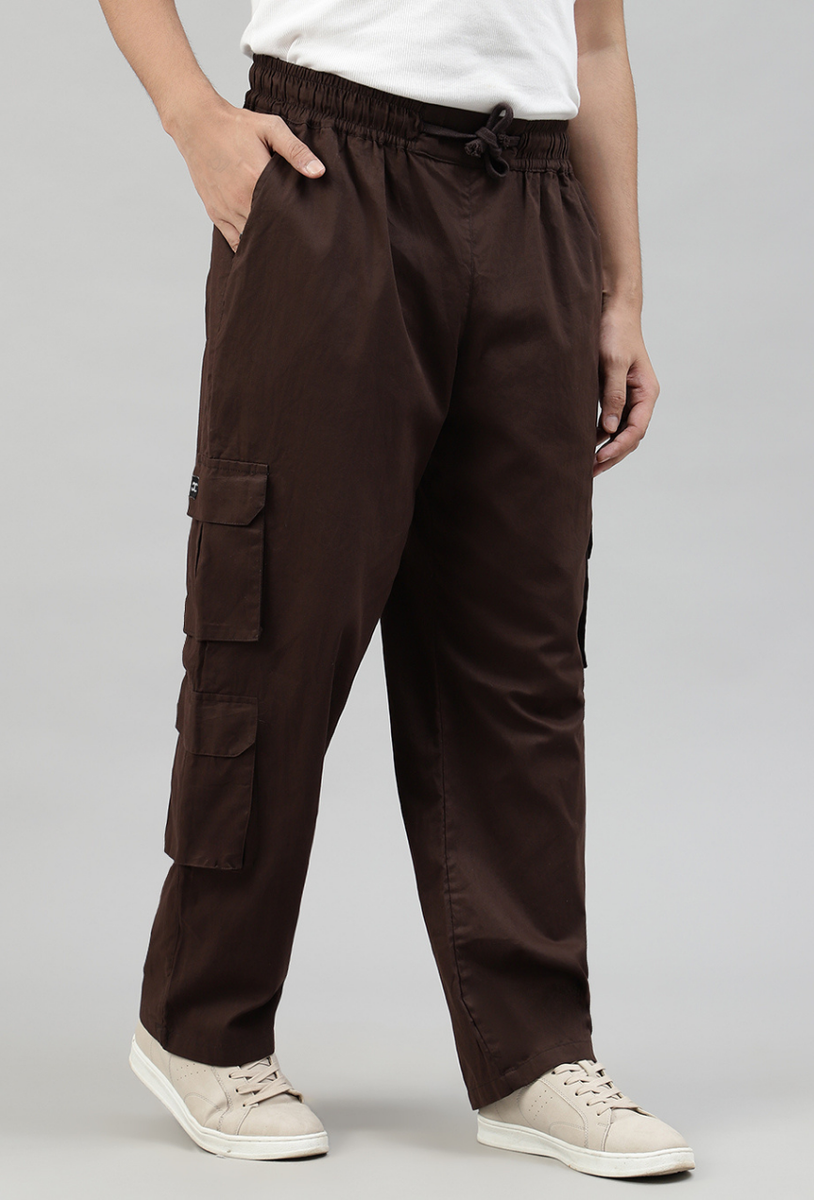 Mocha 3 Cargo Pocket Baggy Pant