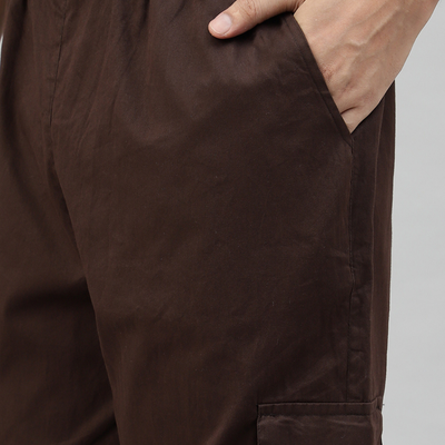 Mocha 3 Cargo Pocket Baggy Pant