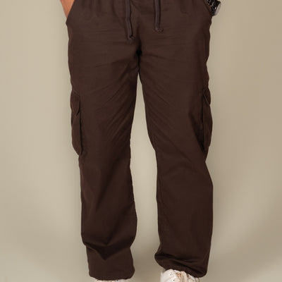 Mocha Cargo Parachute Pant - Unisex Comfy Pant