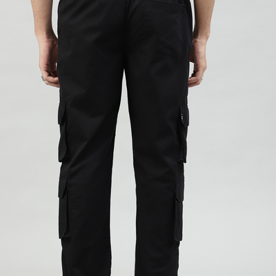 Black 4 Cargo Pocket Baggy Pant