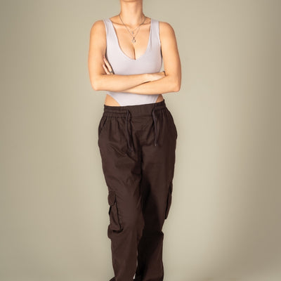 Mocha Cargo Parachute Pant - Unisex Comfy Pant