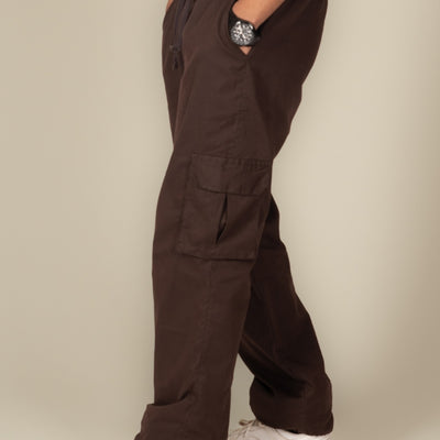 Mocha Cargo Parachute Pant - Unisex Comfy Pant