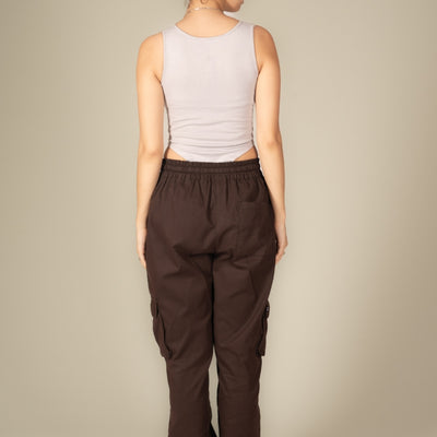 Mocha Cargo Parachute Pant - Unisex Comfy Pant