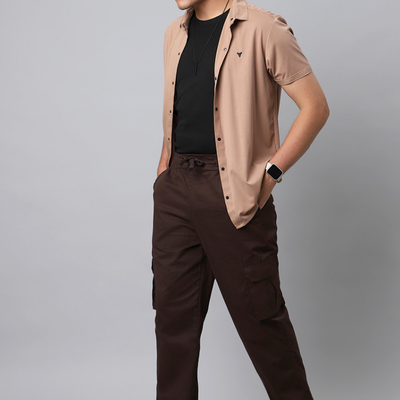 Mocha Cargo Parachute Pant - Unisex Comfy Pant