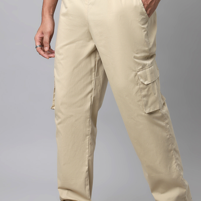 Beige Cargo Baggy Pant - Unisex Comfy Pant