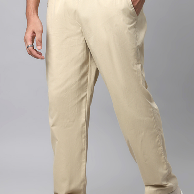 Sand Beige Baggy Pant