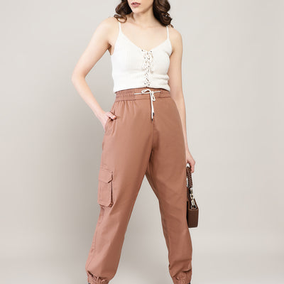 Earth Brown Cargo Harem Pant - Hoppers