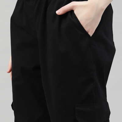 Black 3 Cargo Pocket Baggy Pant