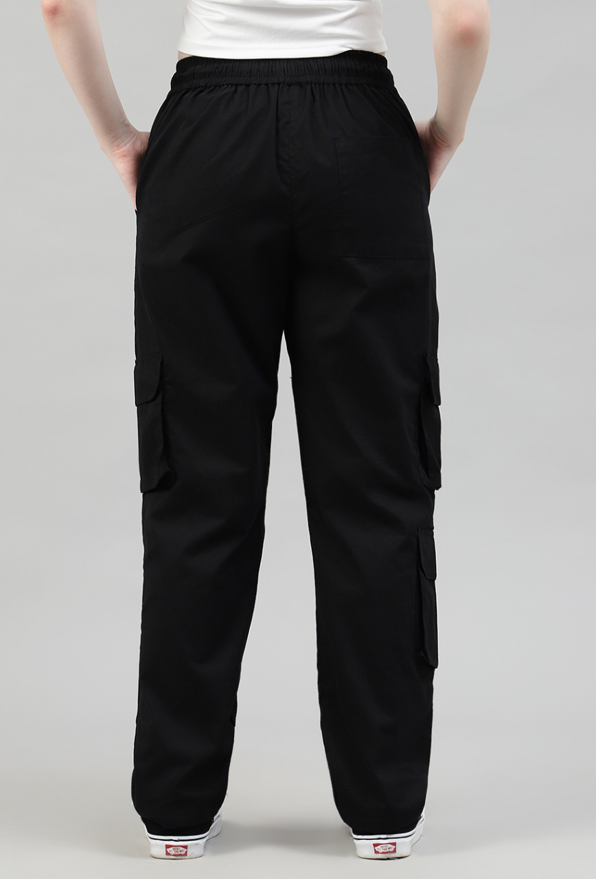 Black 3 Cargo Pocket Baggy Pant