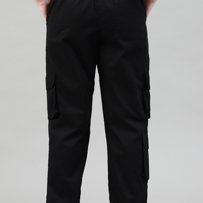 Black 3 Cargo Pocket Baggy Pant