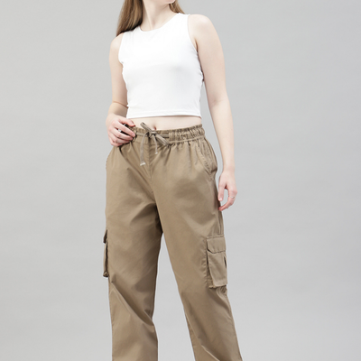 Latte Brown Cargo Baggy Pant - Unisex Comfy Pant