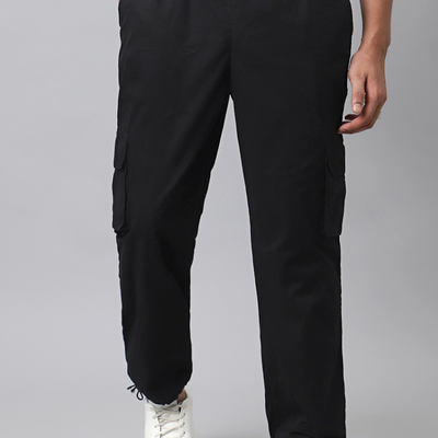 Black Cargo Parachute Pant - Unisex Comfy Pant