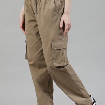 Latte Brown Cargo Parachute Pant - Unisex Comfy Pant