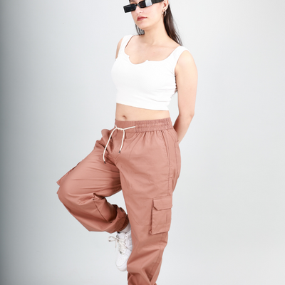 Earth Brown Cargo Harem Pant - Unisex Hoppers