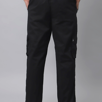 Black Cargo Parachute Pant - Unisex Comfy Pant