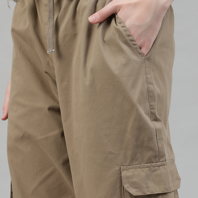 Latte Brown Cargo Parachute Pant - Unisex Comfy Pant