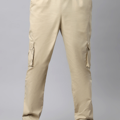 Beige Cargo Parachute Pant - Unisex Comfy Pant