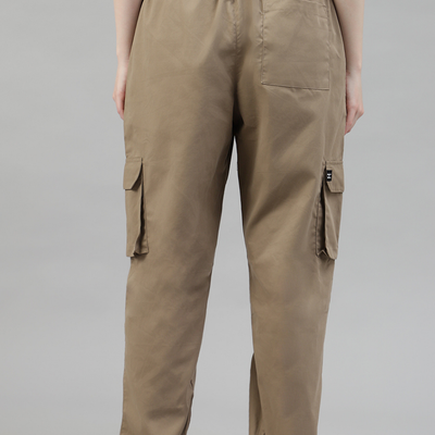 Latte Brown Cargo Parachute Pant - Unisex Comfy Pant