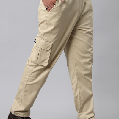 Beige Cargo Parachute Pant - Unisex Comfy Pant