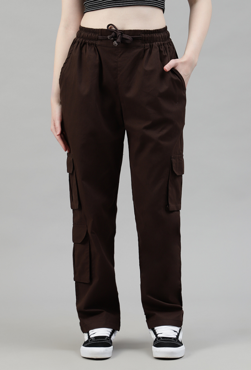 Mocha 3 Cargo Pocket Baggy Pant