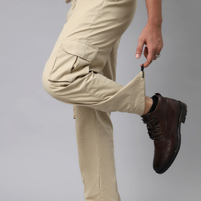 Beige Cargo Parachute Pant - Unisex Comfy Pant