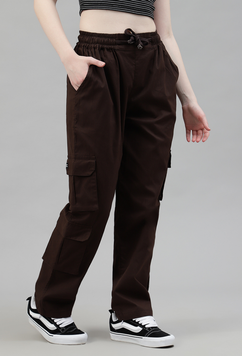 Mocha 3 Cargo Pocket Baggy Pant