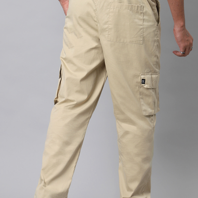 Beige Cargo Parachute Pant - Unisex Comfy Pant