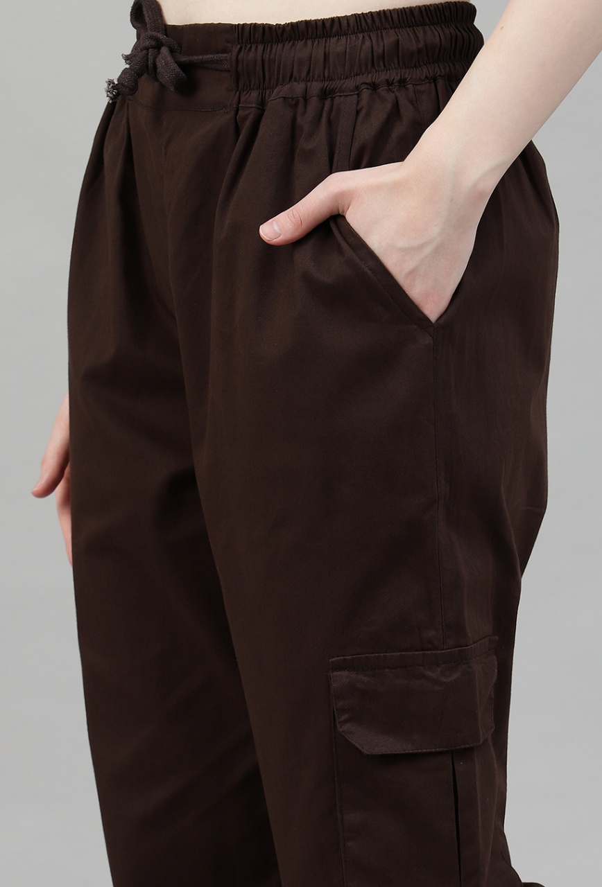 Mocha 3 Cargo Pocket Baggy Pant