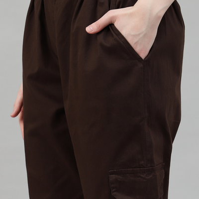 Mocha 3 Cargo Pocket Baggy Pant