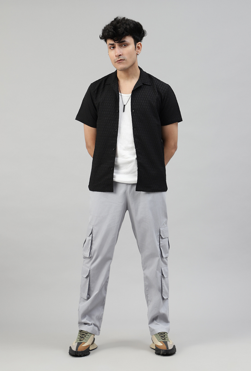 Dripcult Graphite Cargo Parachute Pant — Unisex Streetwear India